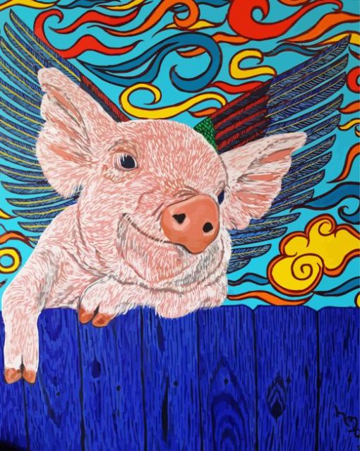 Pig With Wings Art Diamond Painting