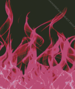 Pink Fire Diamond Painting