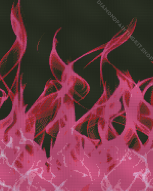 Pink Fire Diamond Painting