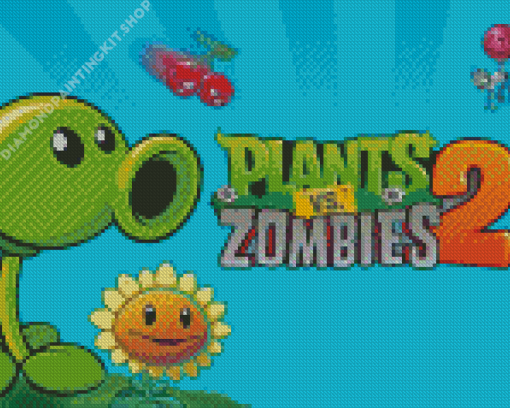 Plants Vs Zombies Game Diamond Painting