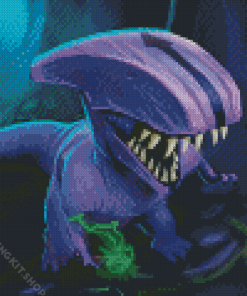 Purple Monster Diamond Painting