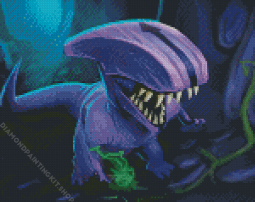 Purple Monster Diamond Painting