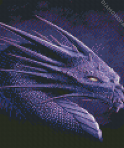 Purple Dragon Head Diamond Painting