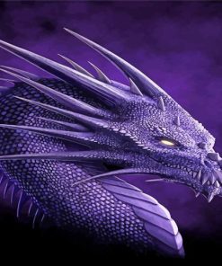 Purple Dragon Head Diamond Painting