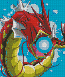 Red Gyarados Pokemon Diamond Painting