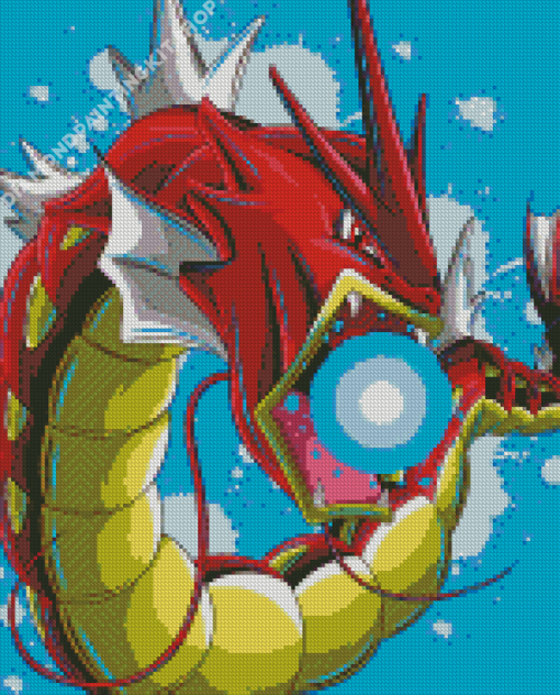 Red Gyarados Pokemon Diamond Painting