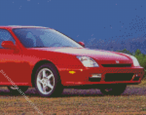 Red Honda Prelude Diamond Painting