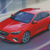 Red Opel Insignia Diamond Painting