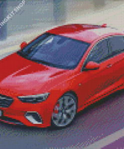 Red Opel Insignia Diamond Painting