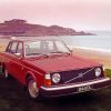 Red Volvo 240 Saloon Diamond Painting