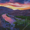 Rio Grande River At Sunset Diamond Painting