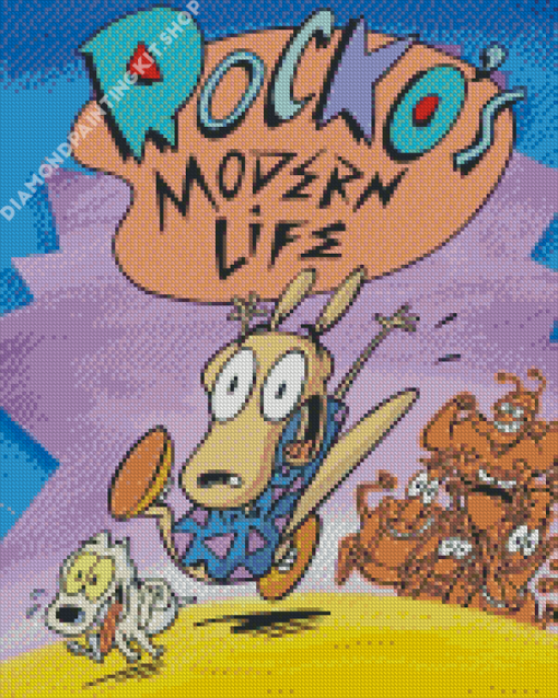 Rockos Modern Life Animated Serie Diamond Painting