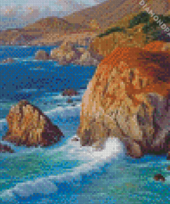 Rocky Point Beach Art Diamond Painting