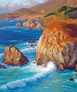 Rocky Point Beach Art Diamond Painting