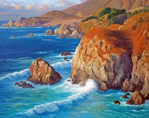 Rocky Point Beach Art Diamond Painting