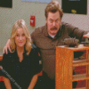 Ron Swanson And Lesile Knope Diamond Painting