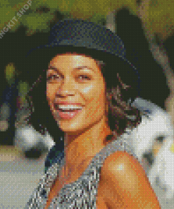 Rosario Dawson Laughing Diamond Painting