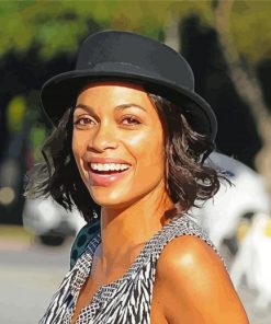 Rosario Dawson Laughing Diamond Painting