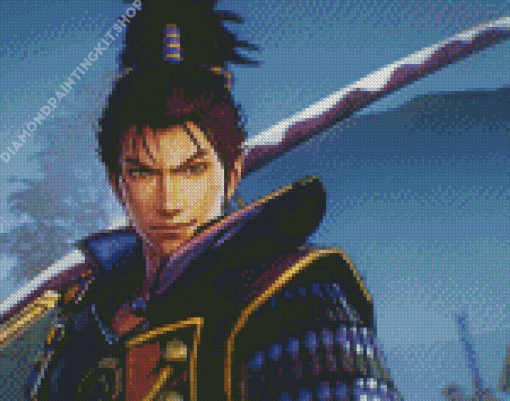 Samurai Warriors Video Game Character Diamond Painting