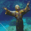 San Fruttuoso Statue Underwater Diamond Painting