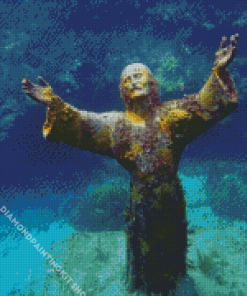 San Fruttuoso Statue Underwater Diamond Painting