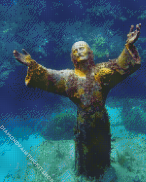 San Fruttuoso Statue Underwater Diamond Painting