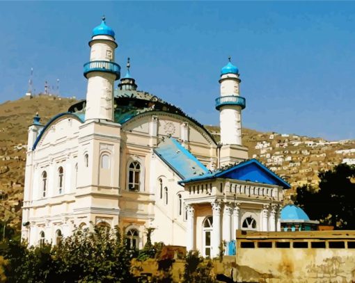 Shah Du Shamshira Mosque Kabul Diamond Painting