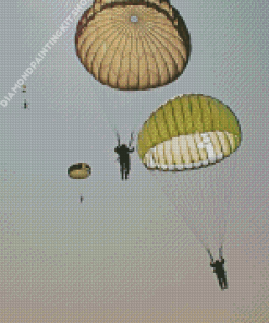 Silhouette Paratroopers Diamond Painting