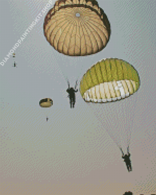 Silhouette Paratroopers Diamond Painting