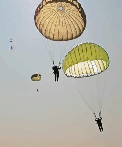 Silhouette Paratroopers Diamond Painting