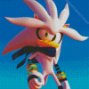 Silver The Hedgehog Anime Diamond Painting