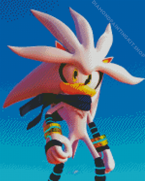 Silver The Hedgehog Anime Diamond Painting