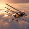 Sopwith Triplane Above Clouds Diamond Painting