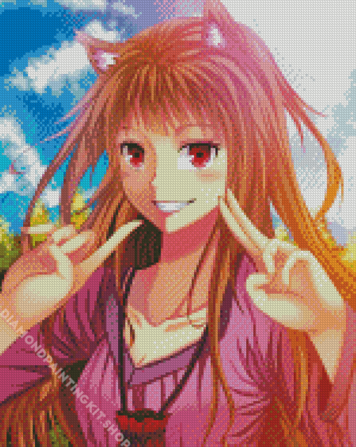 Spice And Wolf Holo Diamond Painting