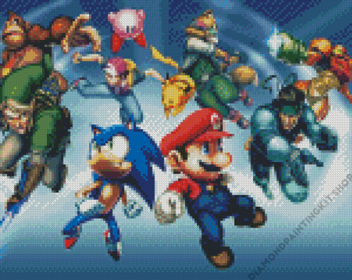 Super Smash Bros Game Diamond Painting