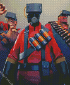 Team Fortress 2 Online Game Characters Diamond Painting