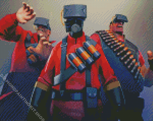 Team Fortress 2 Online Game Characters Diamond Painting