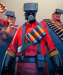 Team Fortress 2 Online Game Characters Diamond Painting