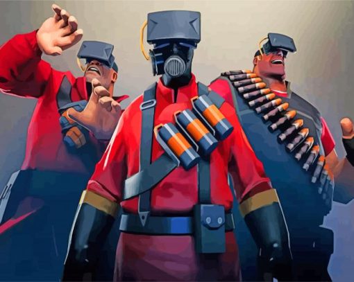 Team Fortress 2 Online Game Characters Diamond Painting