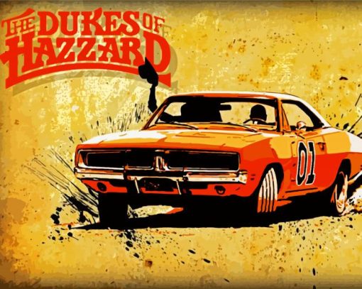 The Dukes Of Hazzard Car Art Diamond Painting