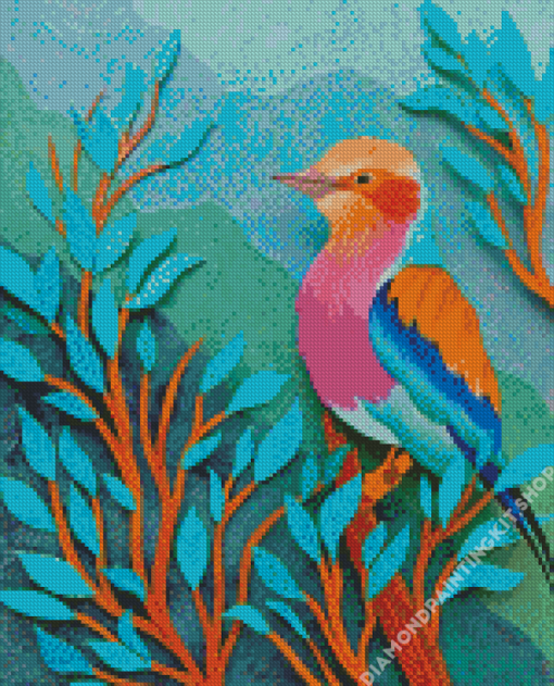 The Lilac Breasted Roller Diamond Painting