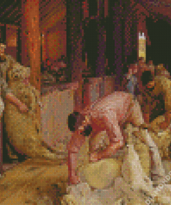 Tom Roberts Shearing The Rams Diamond Painting