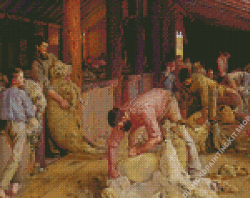 Tom Roberts Shearing The Rams Diamond Painting