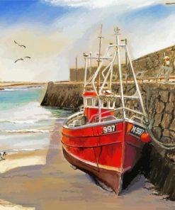 Trawler Seaside Diamond Painting