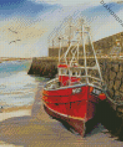 Trawler Seaside Diamond Painting