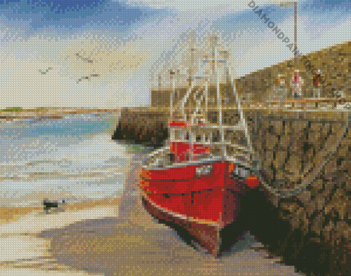 Trawler Seaside Diamond Painting