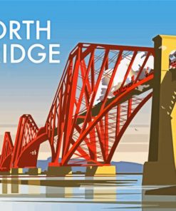 United Kingdom Forth Bridge Poster Diamond Painting