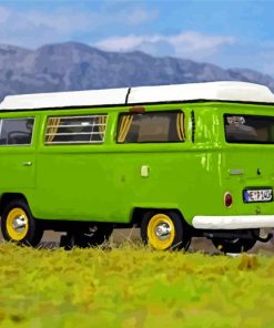 VW Van Green Color Diamond Painting