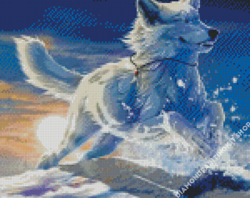 White Wolf Animal Diamond Painting