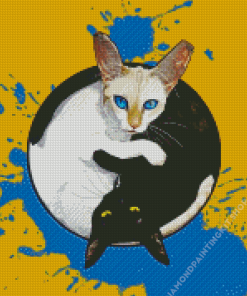 Yin Yang Cats Animals Diamond Painting